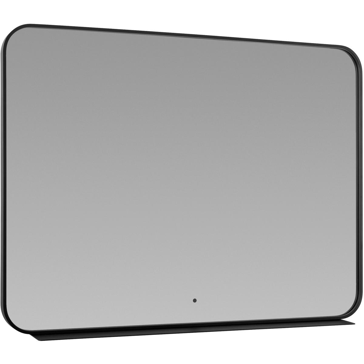 Oxygen Lighting Avior LED Wall Mirror â Matte Black with Defogger, Shelf & Ghost Frame Lighting (3-0104-15)