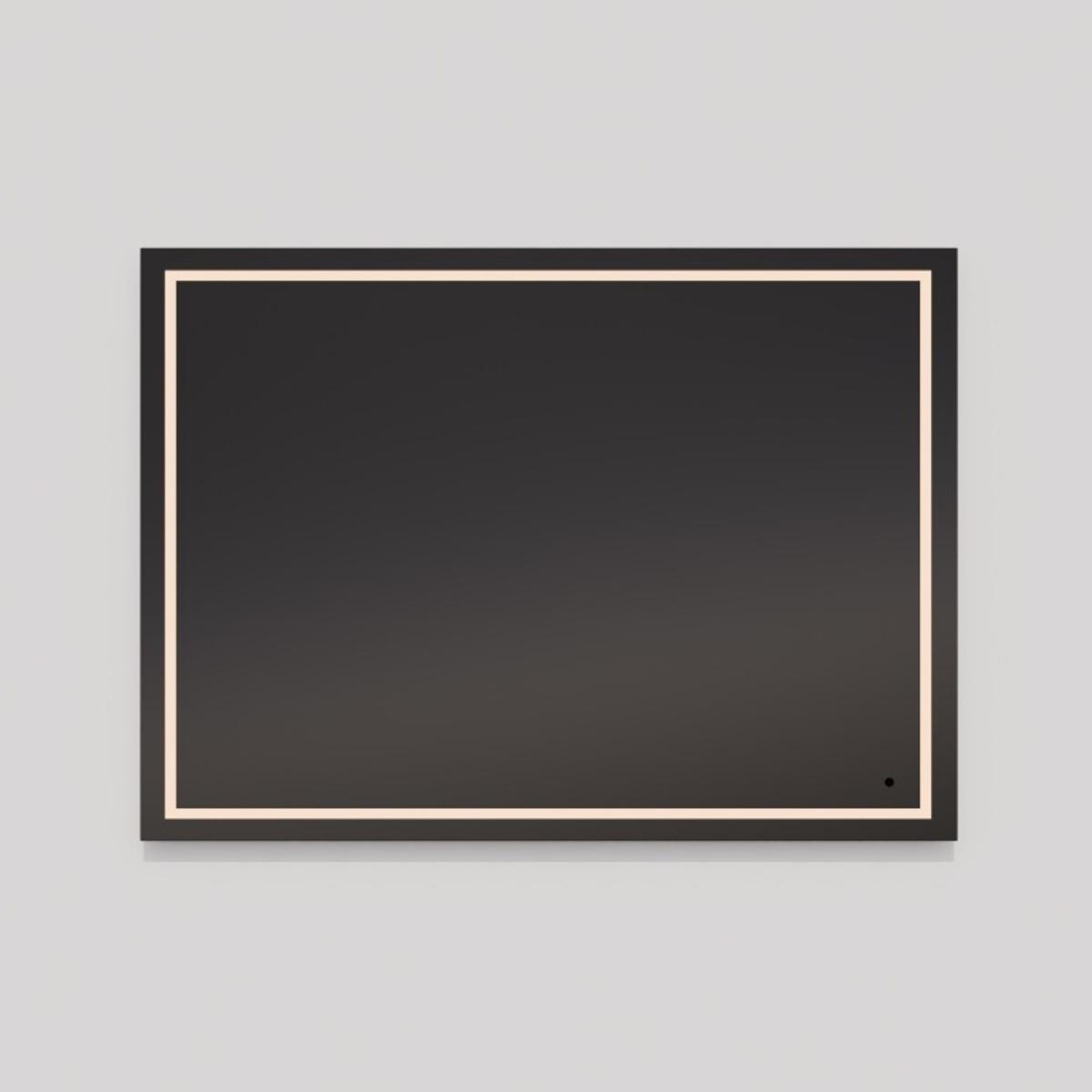 Oxygen Lighting 3-0501-15 Track 24 X 18 inch Black LED Lighted Mirror, Vanita by Oxygen