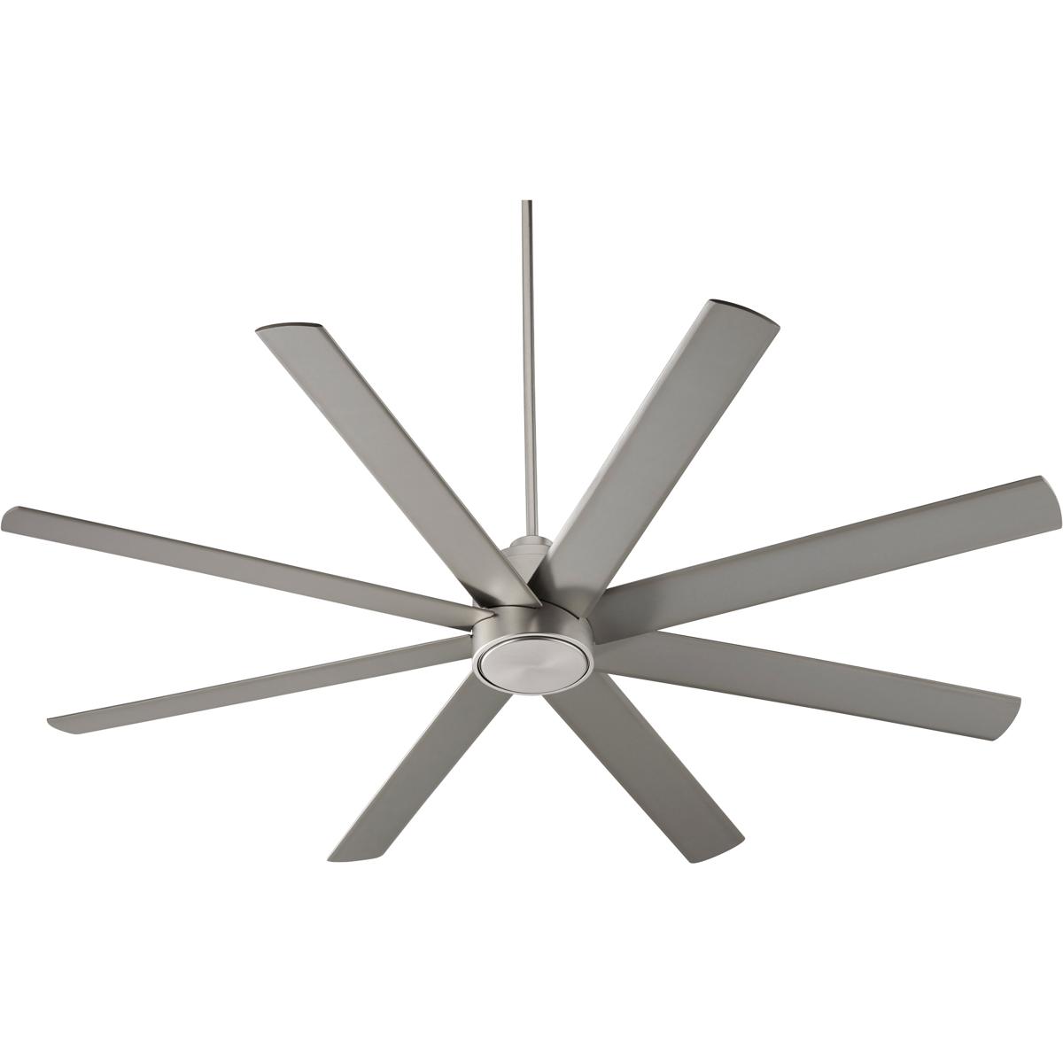 Oxygen Lighting 3-100-24 Cosmo 70 inch Satin Nickel with Silver Blades Indoor Fan, Light Kit Sold Separately
