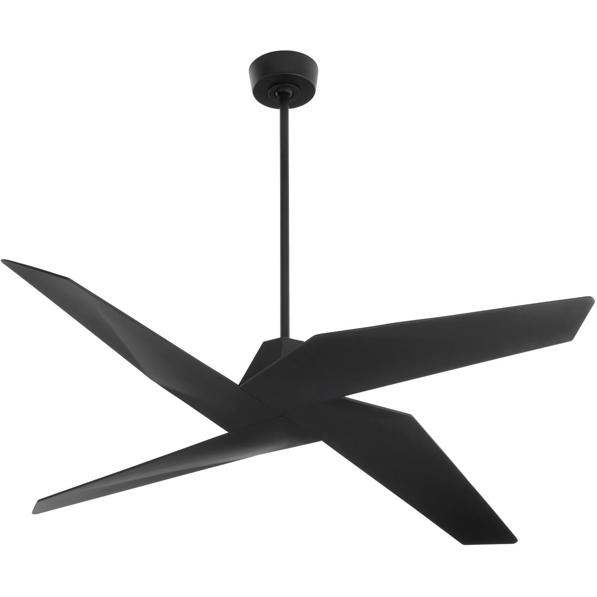 Oxygen Lighting 3-126-15 Method 60 inch Black with Matte Black Blades Outdoor Ceiling Fan