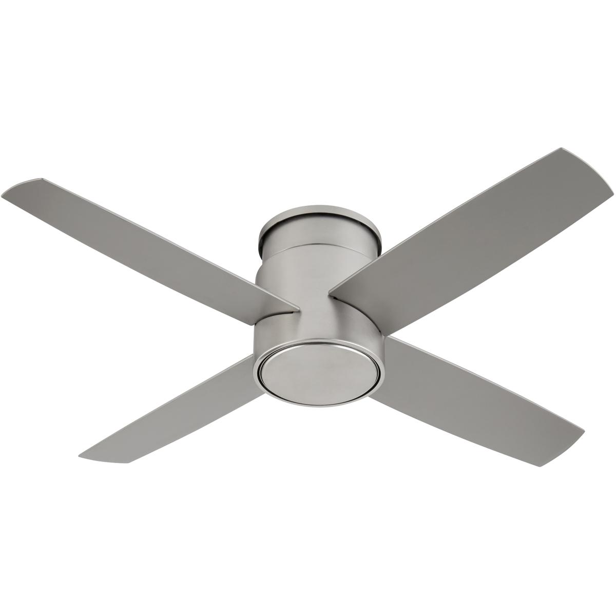 Oxygen Lighting 3-128-24 Oslo Hugger 44 inch Satin Nickel with Silver Blades Ceiling Fan