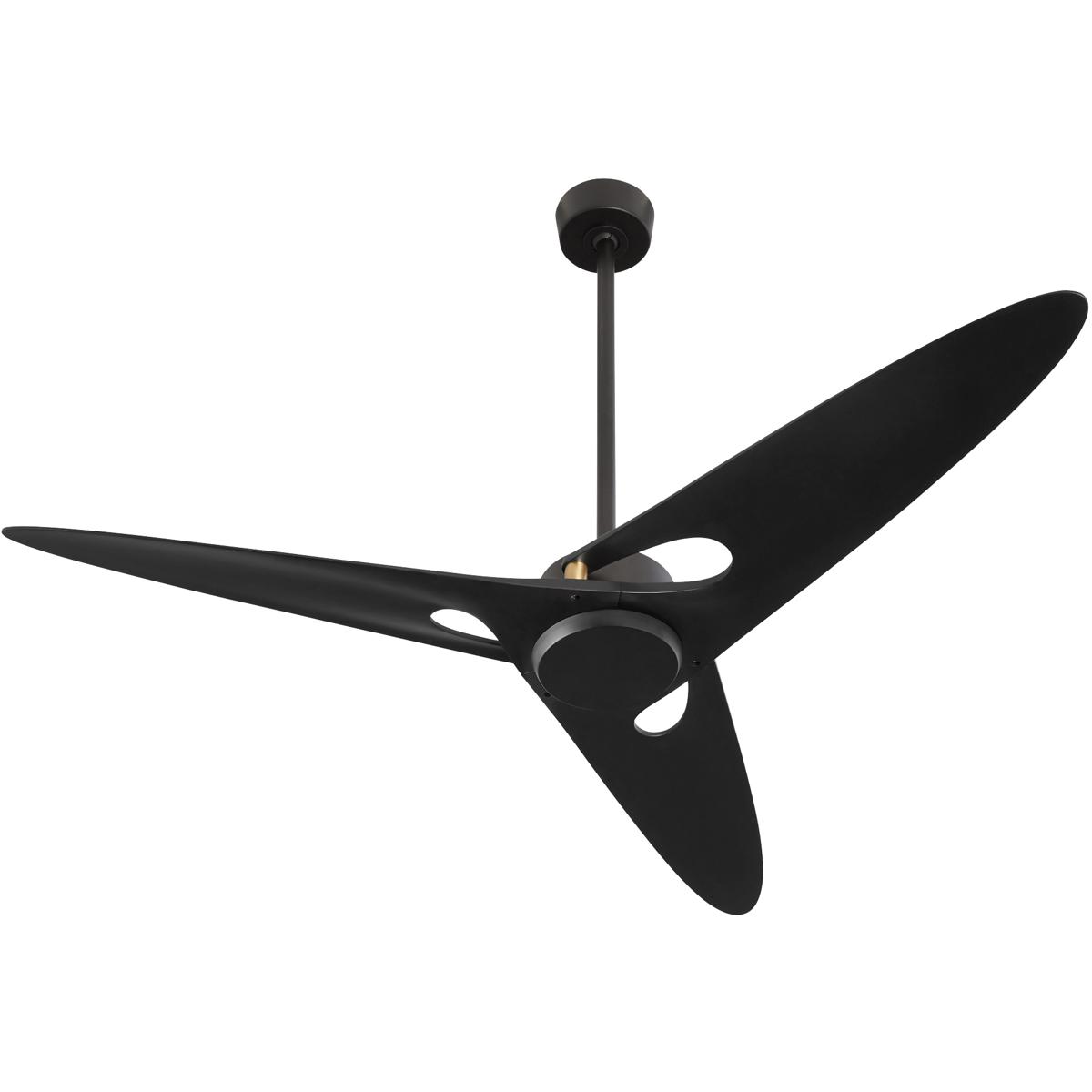 Oxygen Lighting 3-132-15 Apogee 60 inch Matte Black/Aged Brass with Matte Black Blades Ceiling Fan