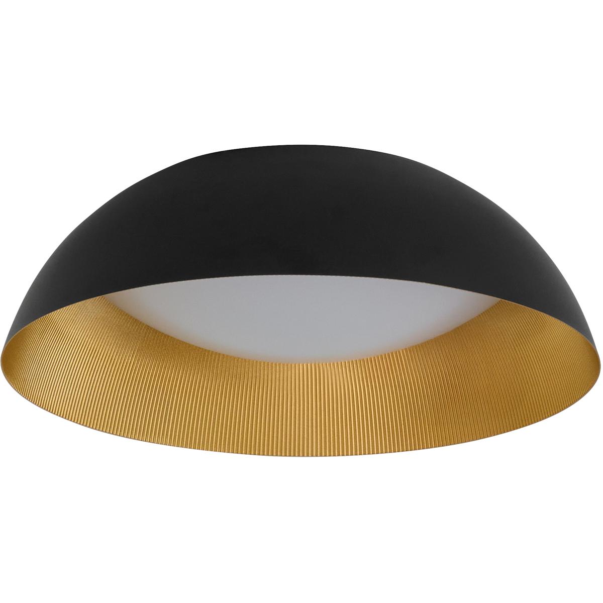 Oxygen Lighting 3-206-1550 Lucci 1 Light 18 inch Black/Industrial Brass Flush Mount Ceiling Light