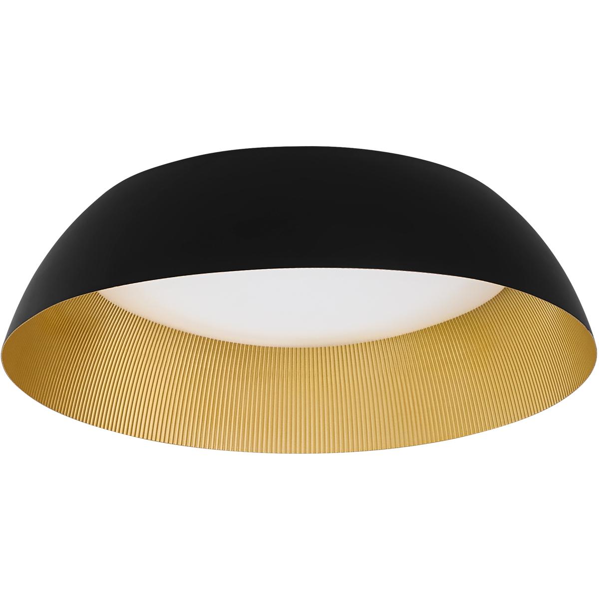 Oxygen Lighting 3-216-1550 Lucci 1 Light 25 inch Black/Industrial Brass Flush Mount Ceiling Light