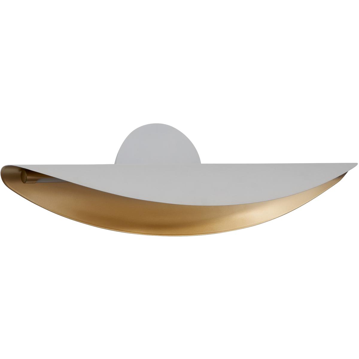 Oxygen Lighting 3-406-640 Pivot 1 Light 23 inch White/Aged Brass Wall Sconce Wall Light