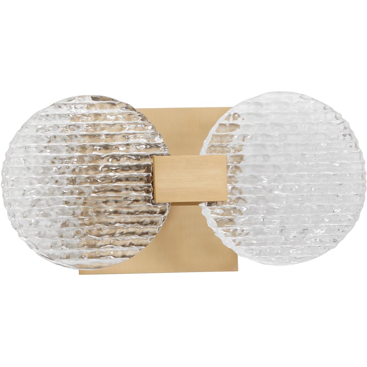 Oxygen Lighting 3-5050-40 Axiom 2 Light 13 inch Aged Brass Wall Sconce Wall Light