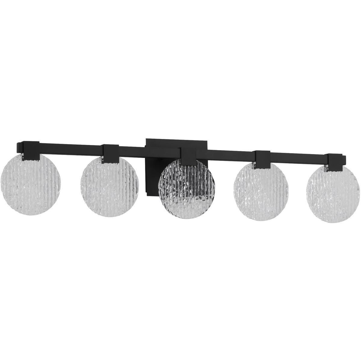 Oxygen Lighting 3-5054-15 Axiom 5 Light 38 inch Black Vanity Light Wall Light