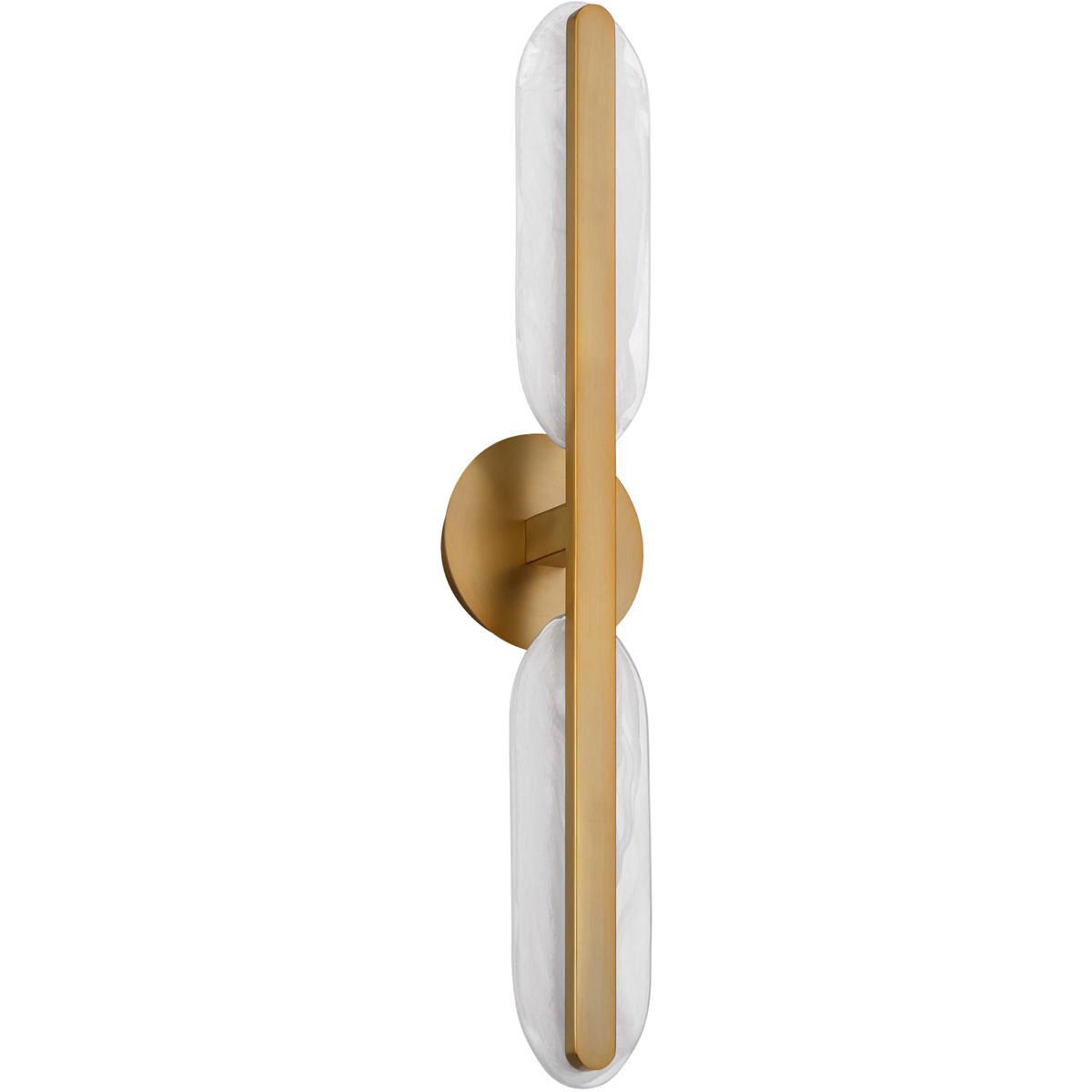 Oxygen Lighting 3-5146-56 Avian 2 Light 5.75 inch Brushed Brass Vanity Light Wall Light