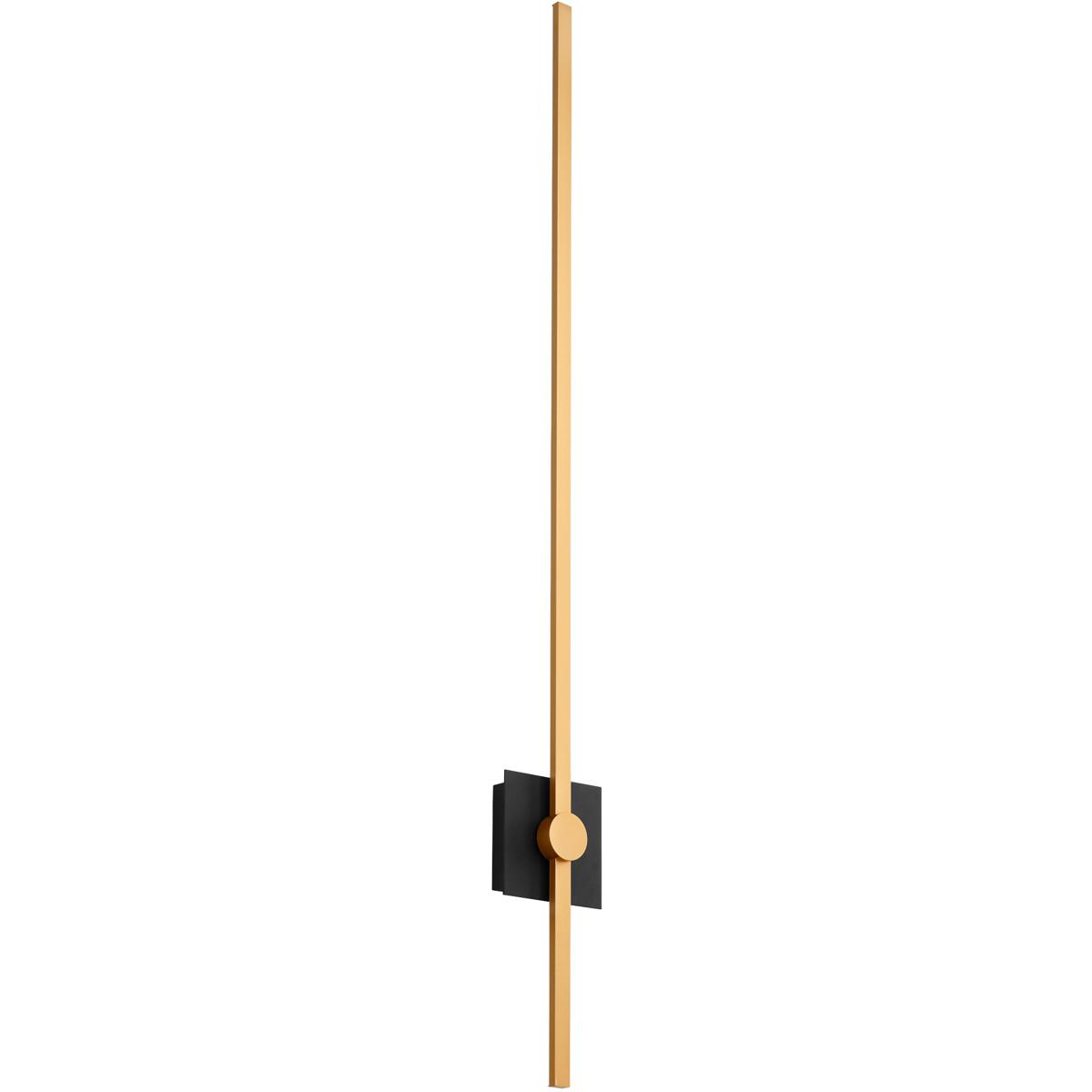 Oxygen Lighting 3-52-1550 Zora 1 Light 48 inch Black/Industrial Brass Sconce Wall Light