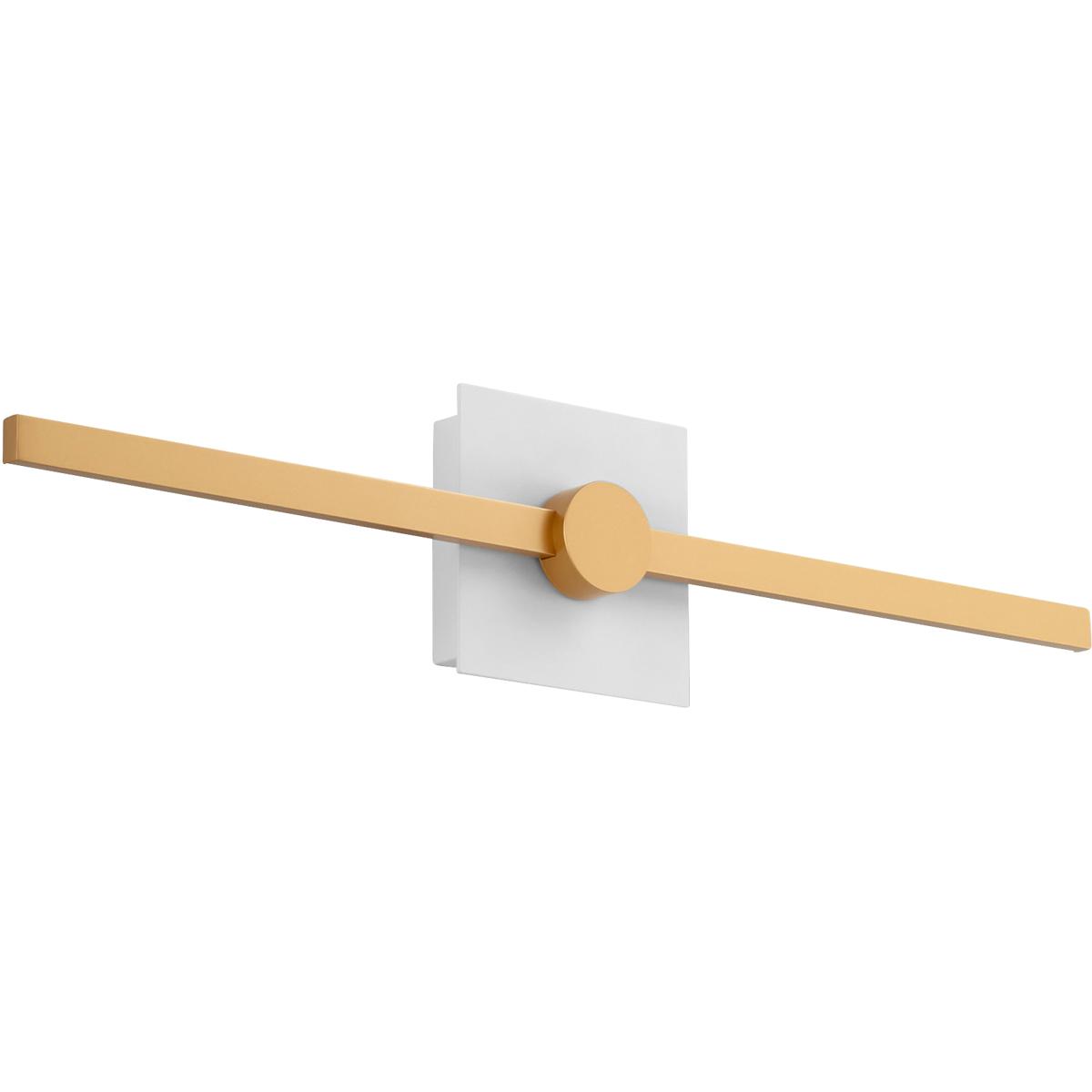 Oxygen Lighting 3-53-650 Zora 1 Light 21 inch White/Industrial Brass Vanity Light Wall Light