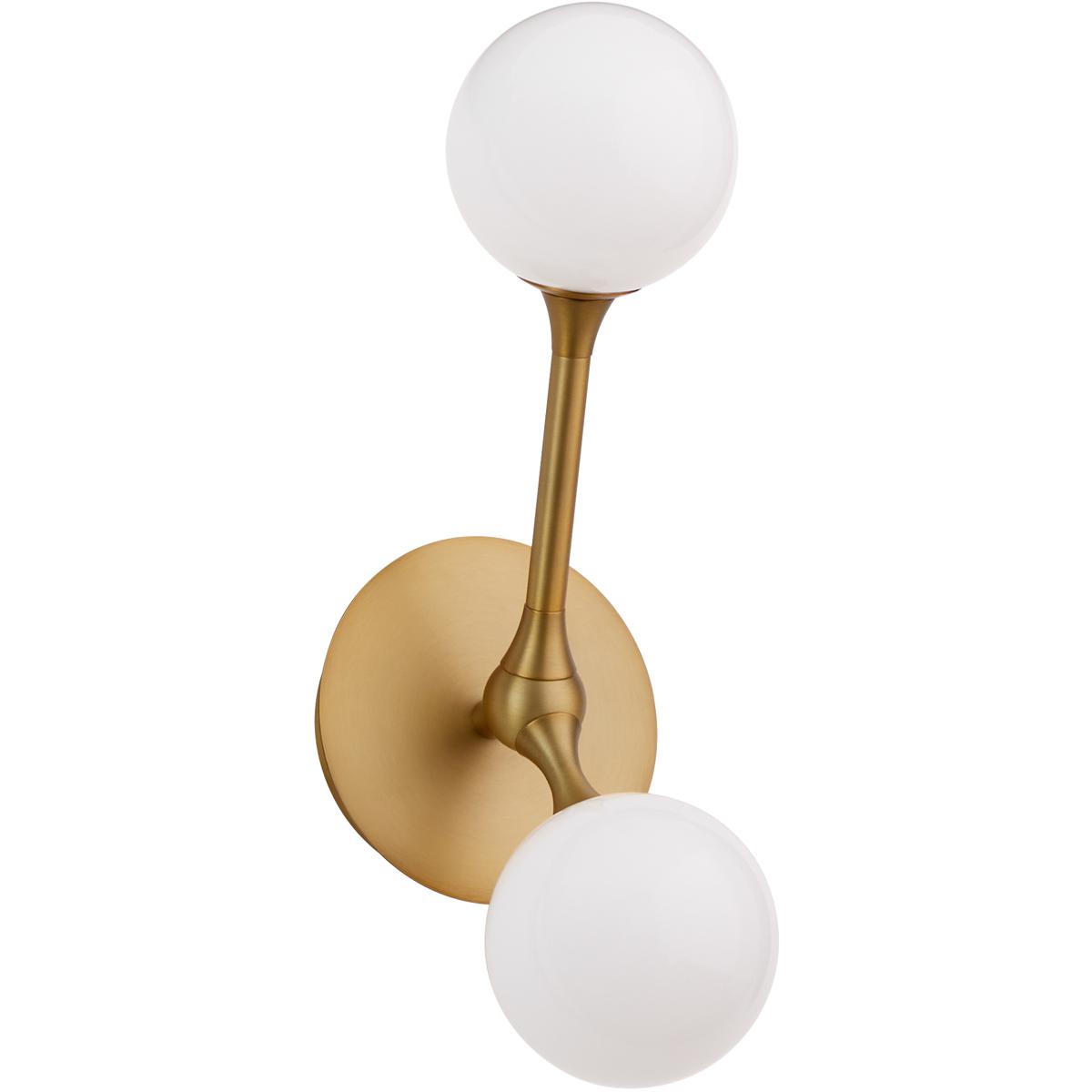 Oxygen Lighting 3-546-56 Orbe 2 Light 5.75 inch Brushed Brass Sconce Wall Light