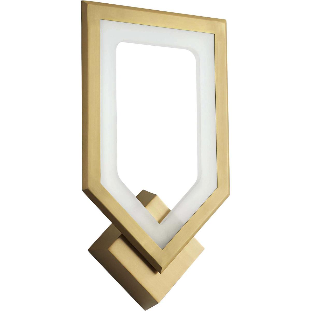 Oxygen Lighting 3-59-40 Aegis 1 Light 9 inch Aged Brass Sconce Wall Light