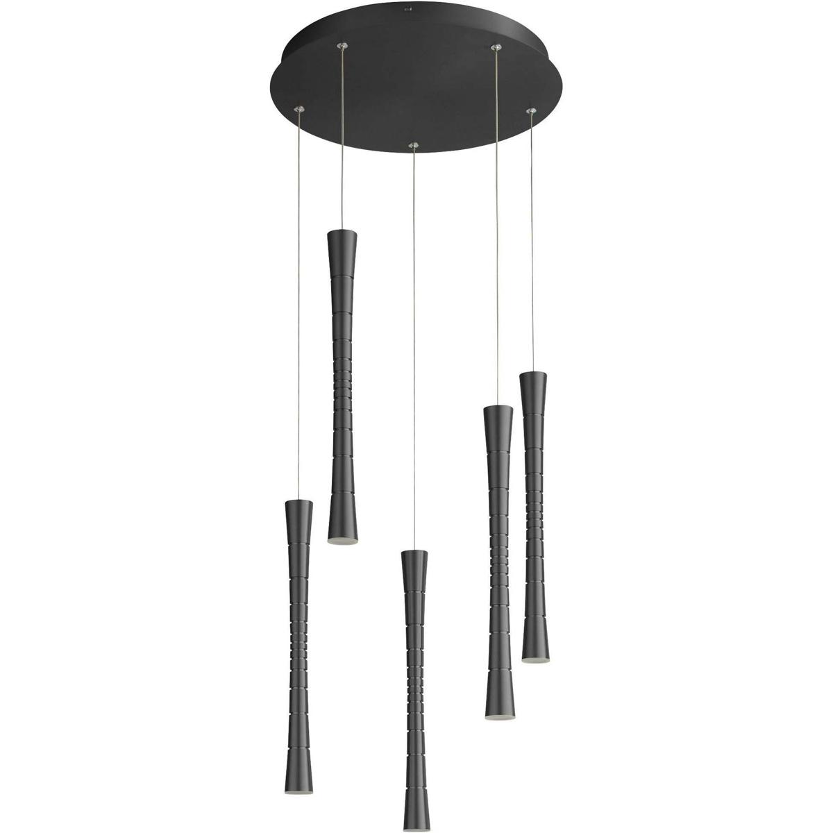 Oxygen Lighting 3-6005-15 Sabre 5 Light 15.75 inch Black Pendant Ceiling Light