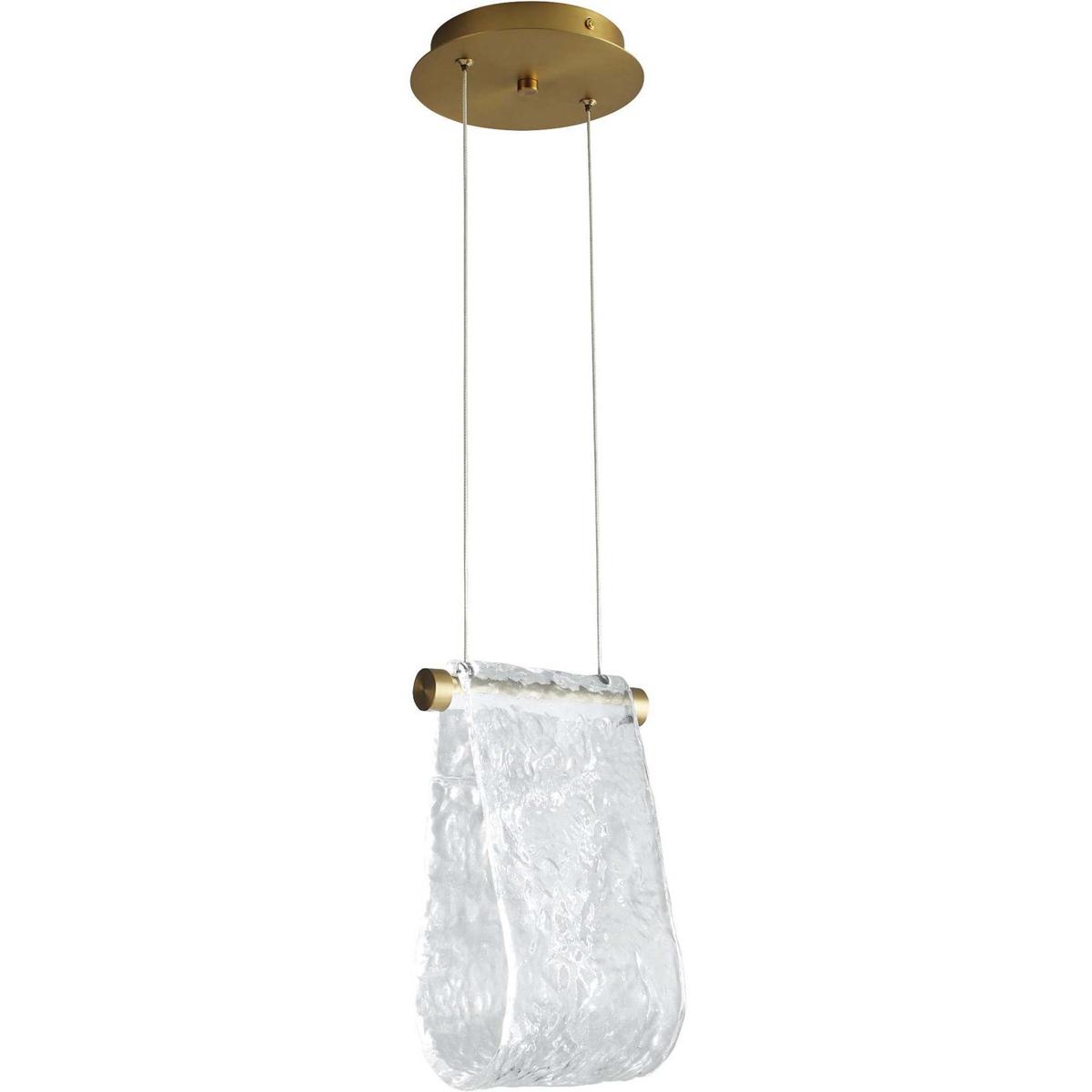 Oxygen Lighting 3-602-40 Veer 1 Light 7.5 inch Aged Brass Pendant Ceiling Light