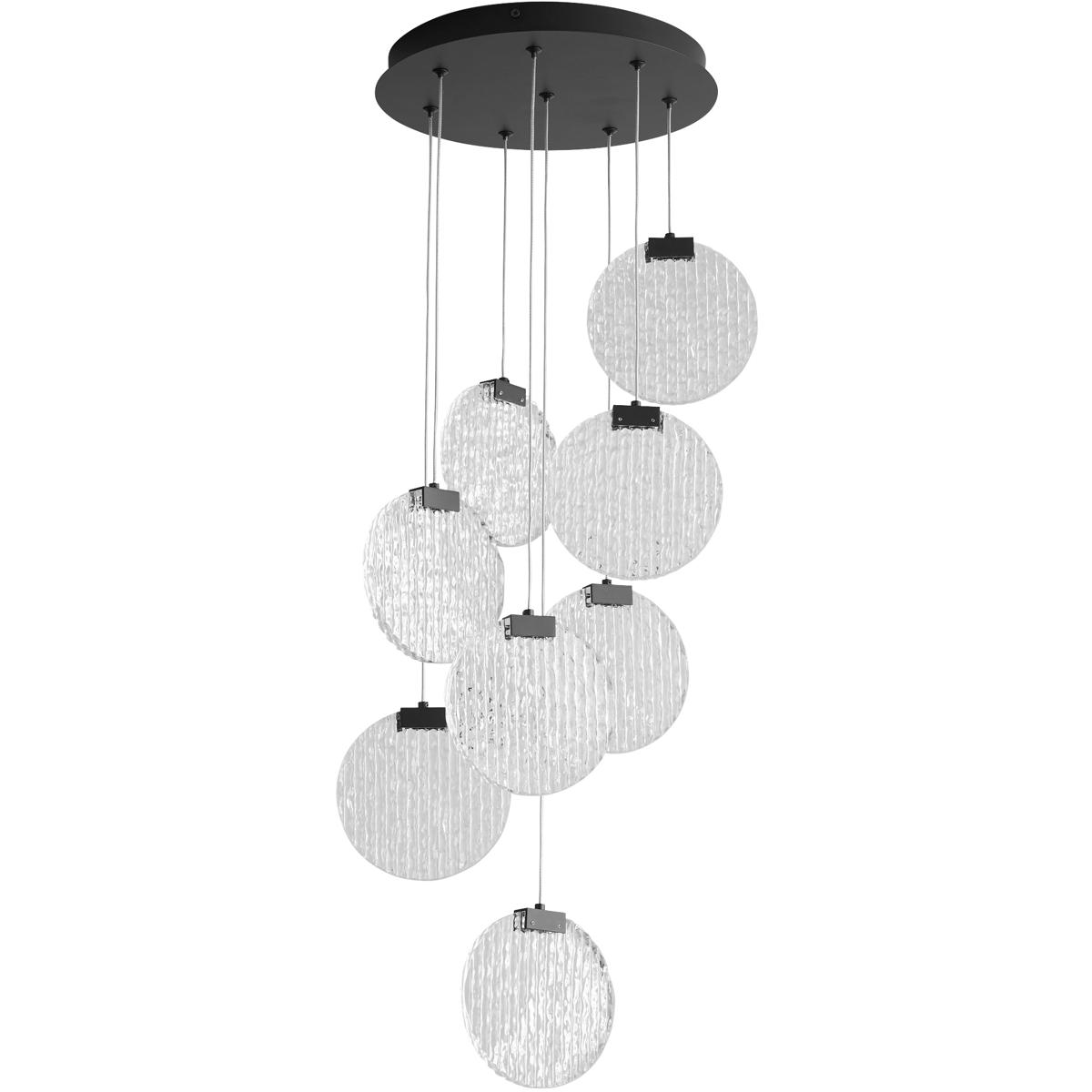 Oxygen Lighting 3-6051-15 Axiom 8 Light 13 inch Black Pendant Ceiling Light