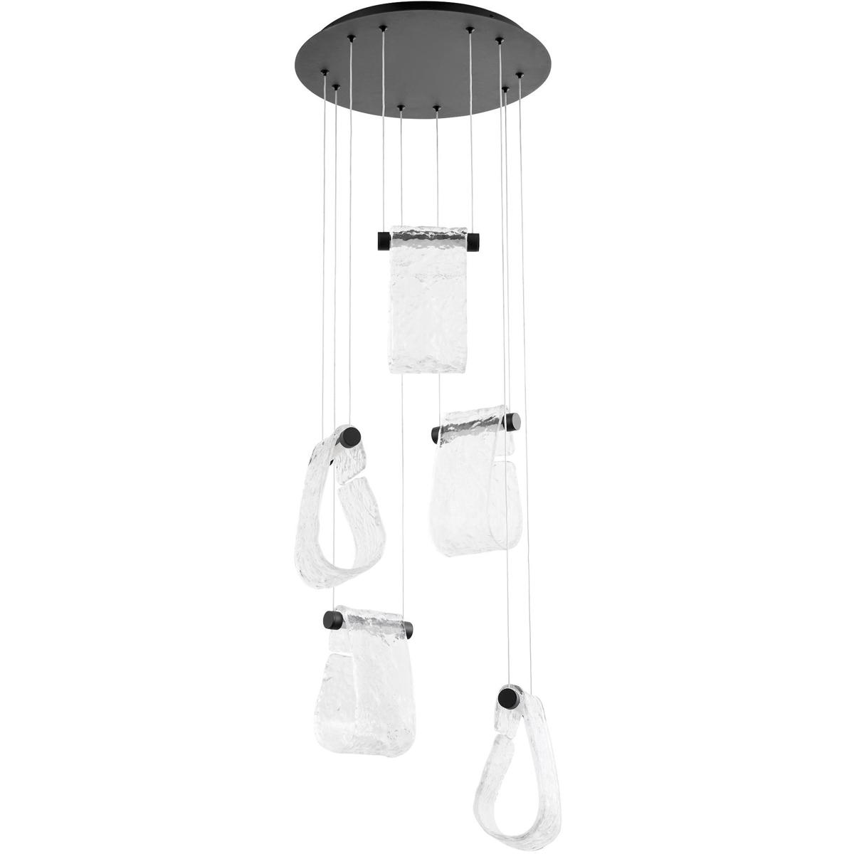 Oxygen Lighting 3-6102-15 Veer 5 Light 16 inch Black Pendant Ceiling Light