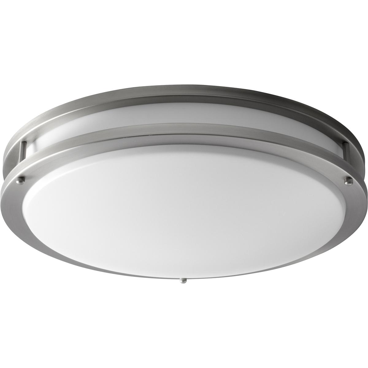 Oxygen Lighting 3-619-24-EM Oracle 1 Light 17.75 inch Satin Nickel Flush Mount Ceiling Light in Included, 3000K