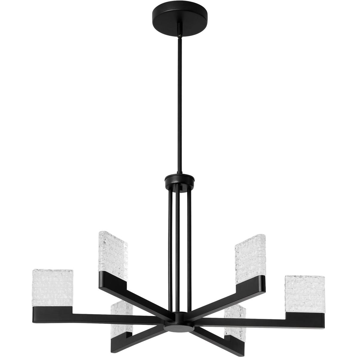 Oxygen Lighting 3-650-15 Gamma 6 Light 30 inch Black Chandelier Ceiling Light