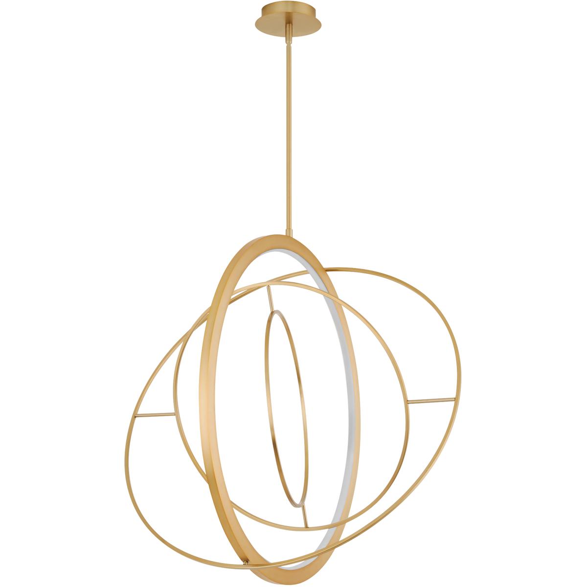 Oxygen Lighting 3-658-40 Galilei 8 Light Aged Brass Pendant Ceiling Light
