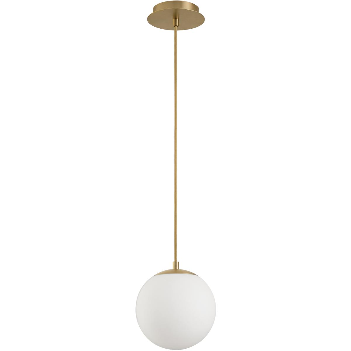 Oxygen Lighting 3-6710-40 Luna 8 inch Aged Brass Pendant Ceiling Light