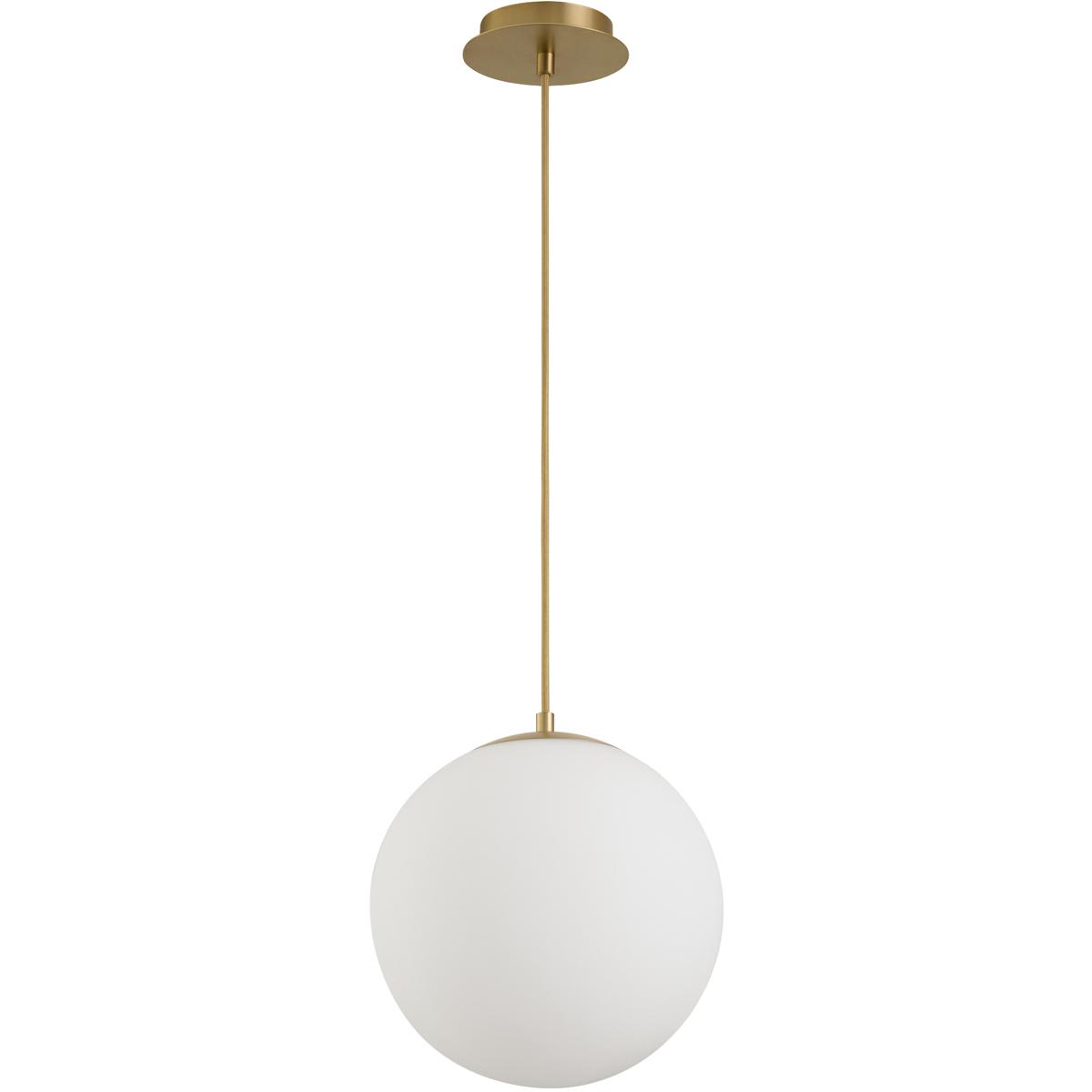 Oxygen Lighting 3-6730-40 Luna 12 inch Aged Brass Pendant Ceiling Light