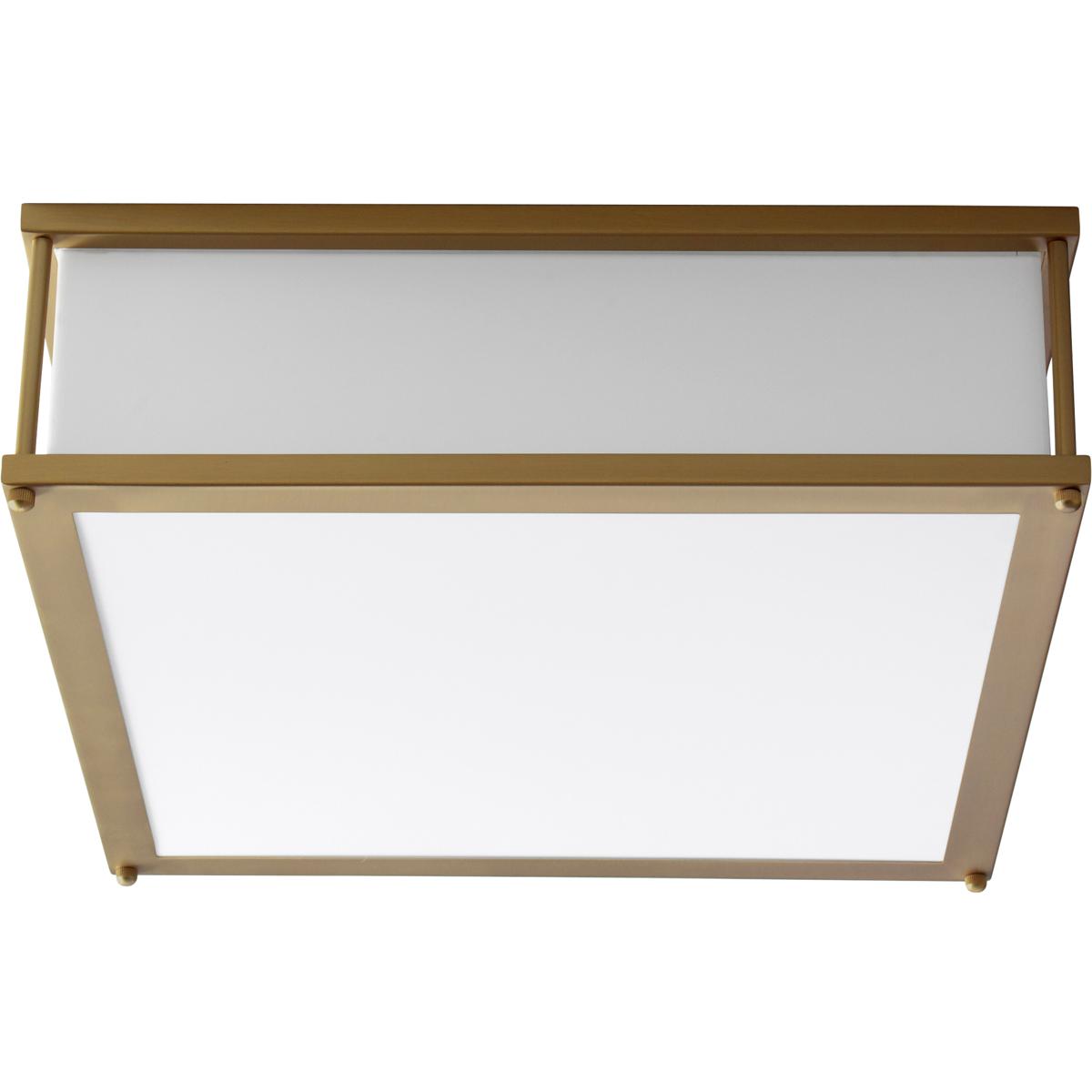 Oxygen Lighting 3-683-40-EM Modulo 2 Light 16 inch Aged Brass Flush Mount Ceiling Light