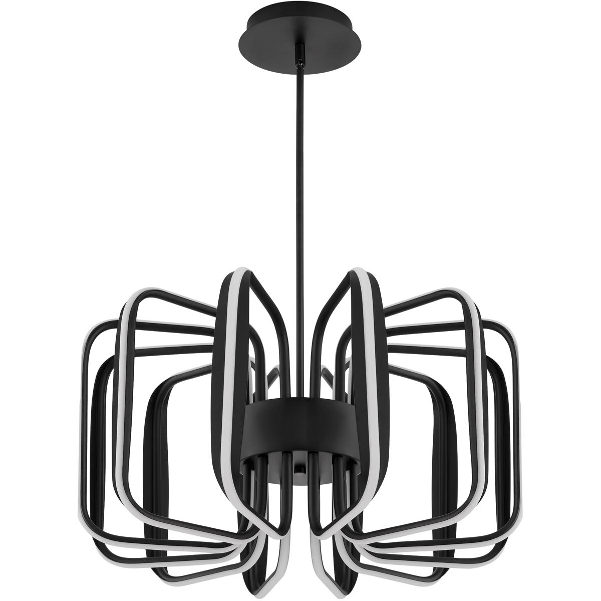 Oxygen Lighting 3-819-15 Roto 12 Light 24.5 inch Black Pendant Ceiling Light