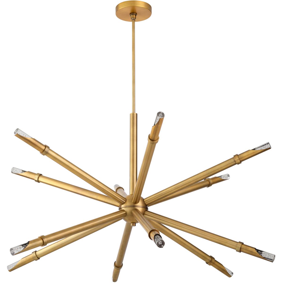 Oxygen Lighting 3-878-56 Ionis 12 Light 42 inch Brushed Brass Pendant Ceiling Light