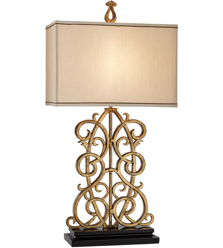 antique gold leaf table lamp