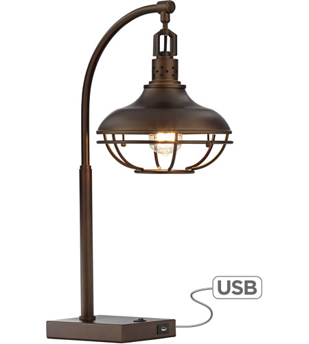 bronze table lamp with usb port