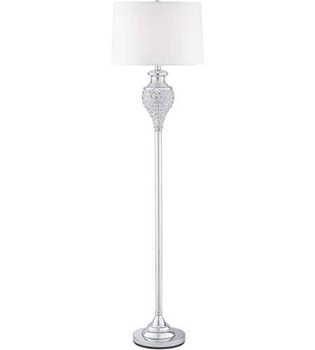 Chrome And Silver Floor Lamp Portable Light, Glam Floor Lamp