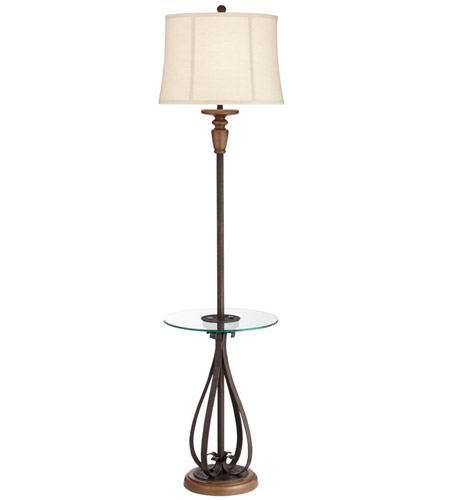 Black Bronze Floor Lamp Portable Light, Floor Lamp With Tray Table And Usb Port