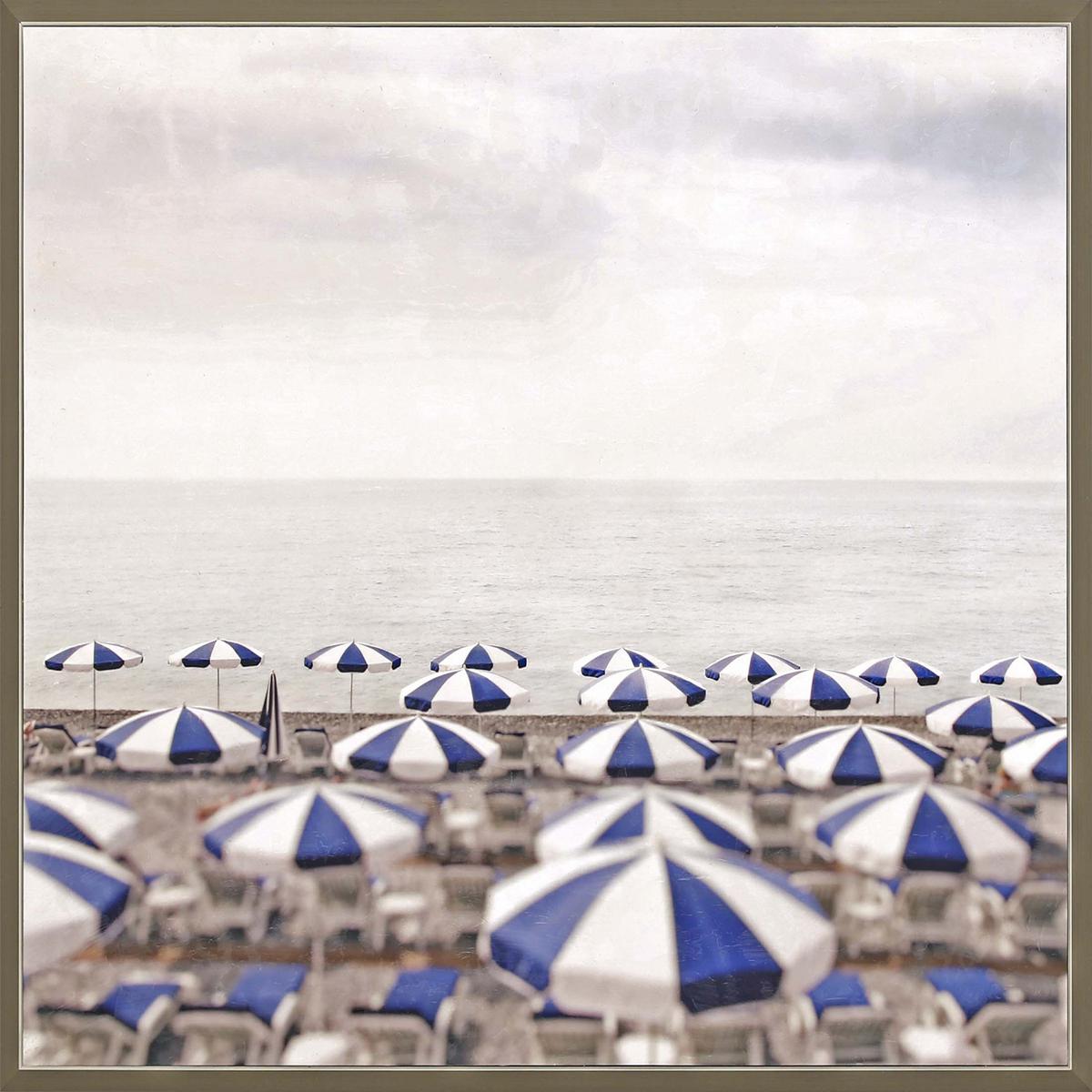 Paragon 13615 Waterside White and Gray and Blue and Brown Framed Art