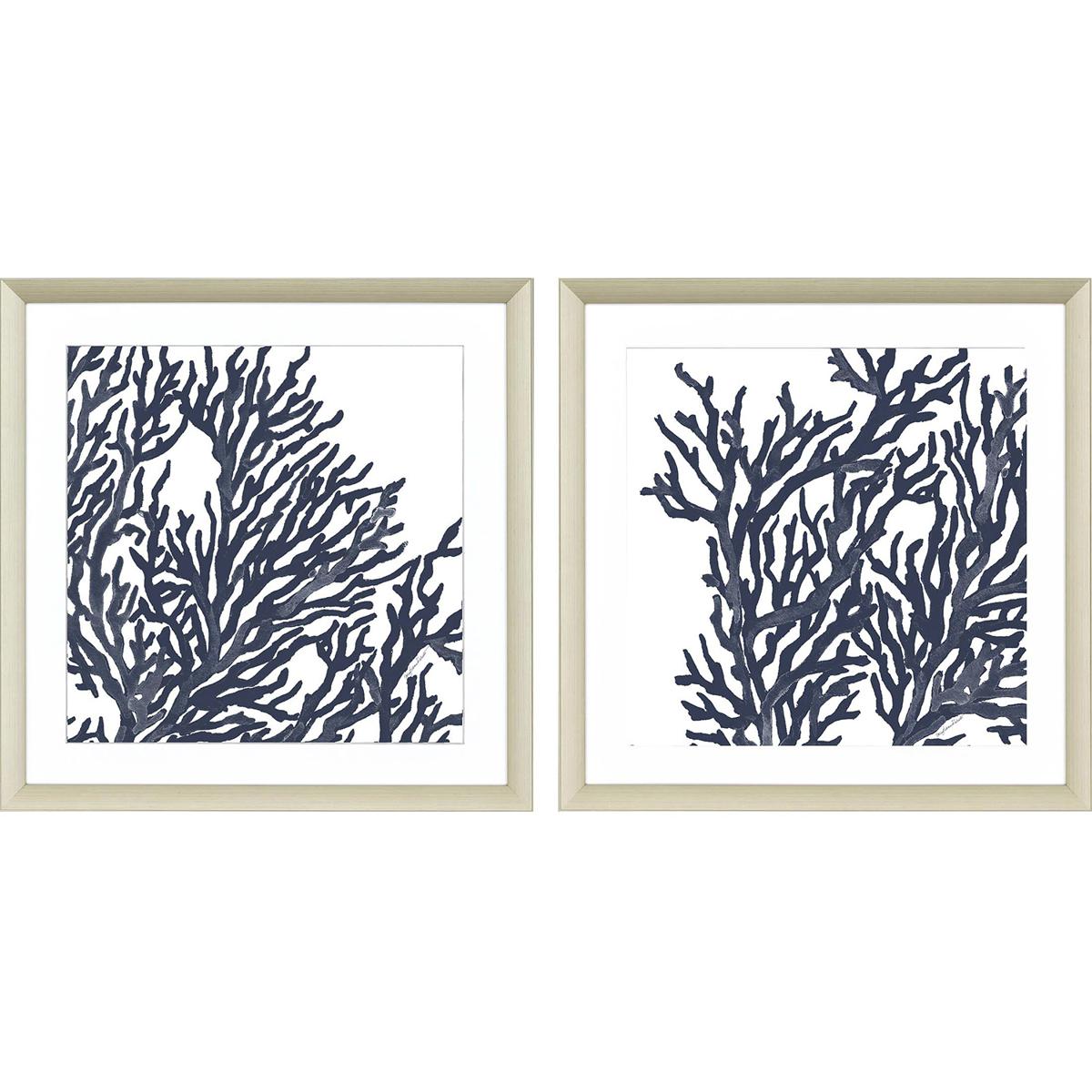 Paragon 13901 Blue Coral Blue and White Framed Art