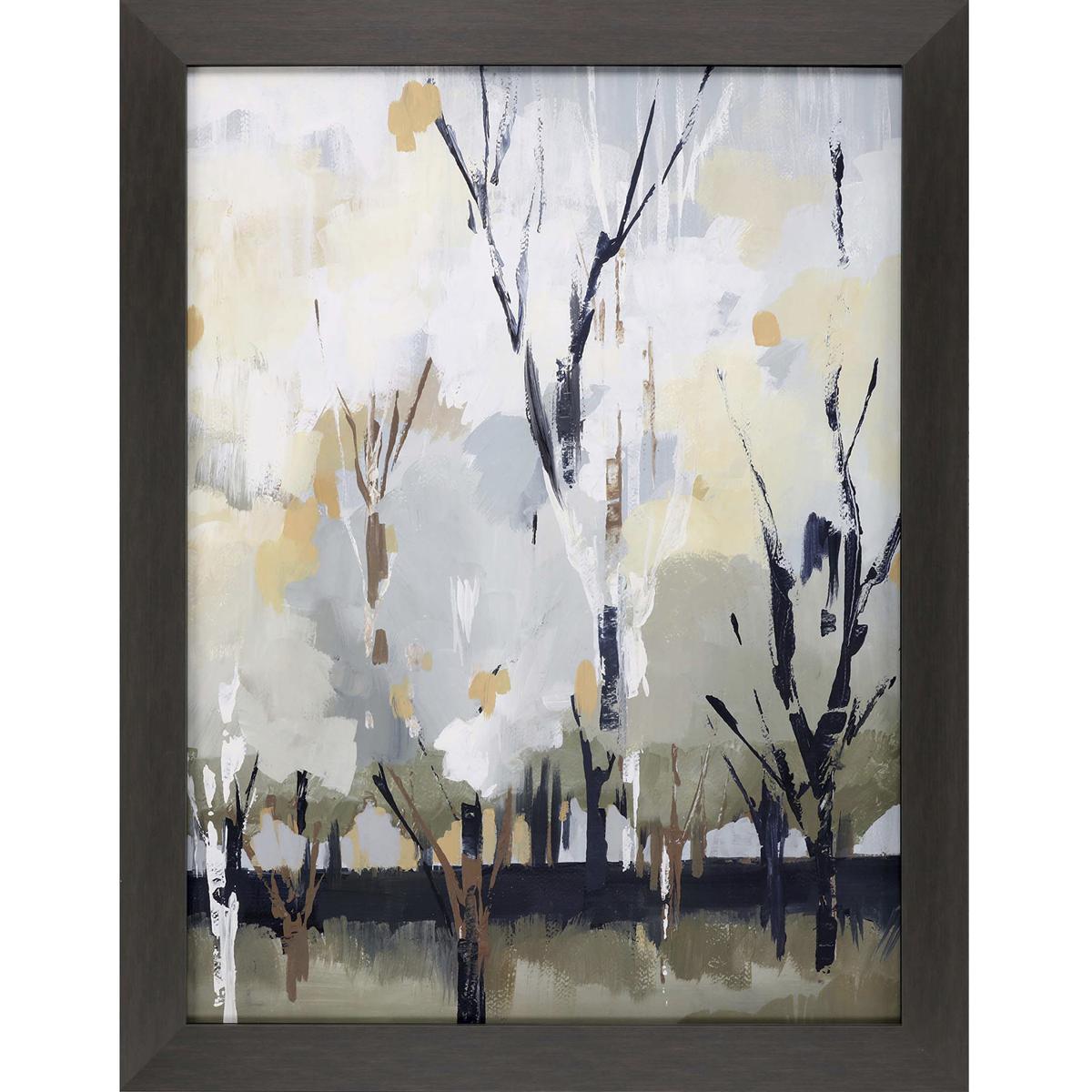 Paragon 15022 Silversong Birch White and Blue and Brown and Multi Framed Art