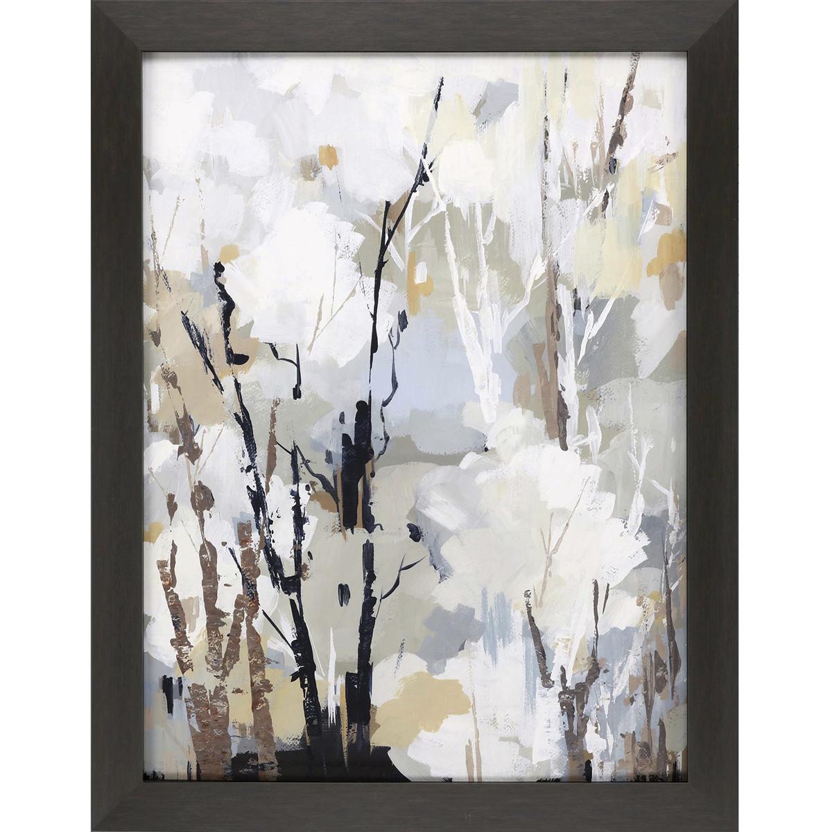 Paragon 15023 Silversong Birch White and Blue and Brown and Multi Framed Art