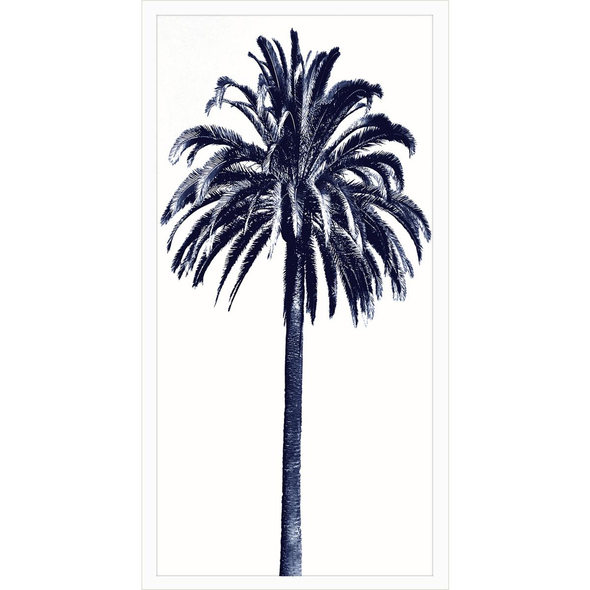 Paragon 15695 Palm Tree Blue Blue and White Framed Art