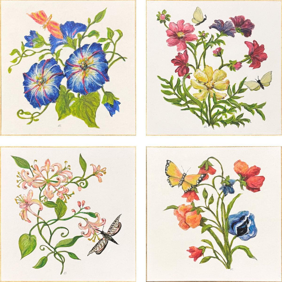 Paragon 22567 Floral Snapshot Multi and Green and Blue and Red Wall Sculpture, The Studio