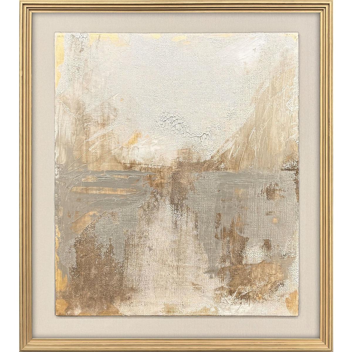 Paragon 22855 Goldenscape White and Metallic and Brown Framed Art, The Studio