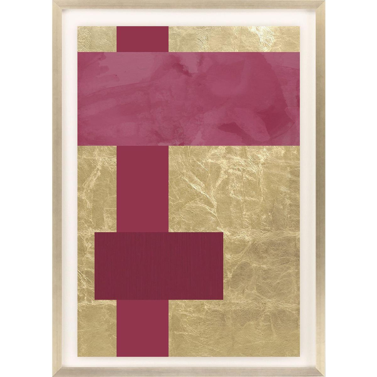 Paragon 22915 Gold Colorblock Pink and Metallic Framed Art, The Studio