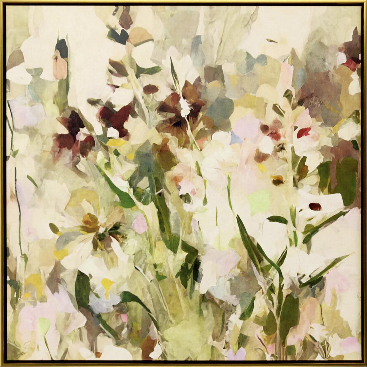 Paragon 31963 Modern Wildflower Green and Beige and Pink and Red Canvas