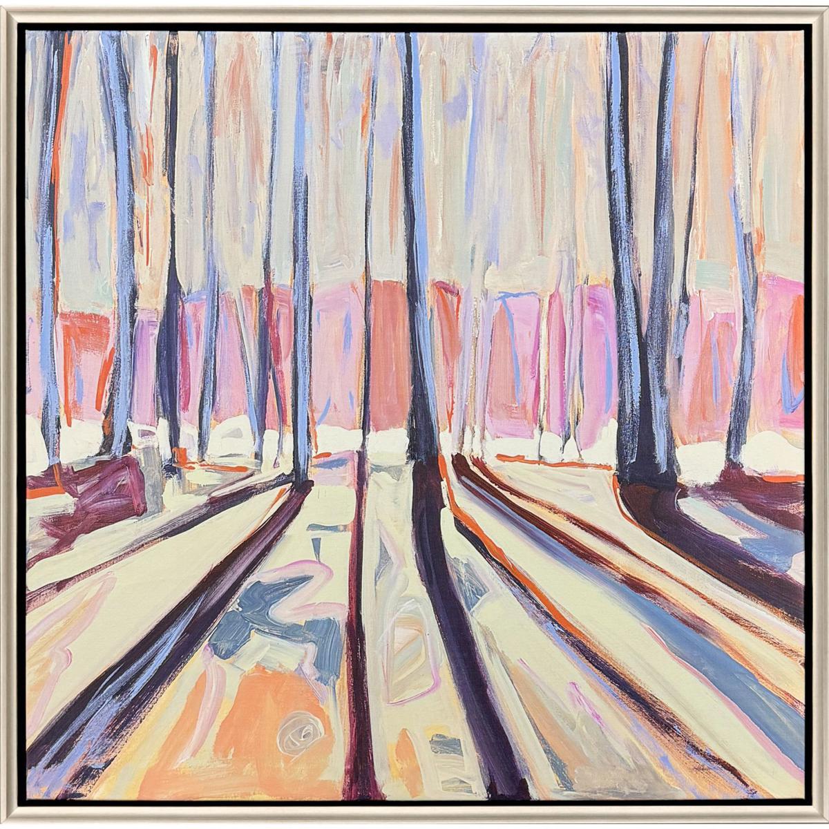 Paragon 32202 Woodland Reflections Pink and Orange and Red and Blue Canvas