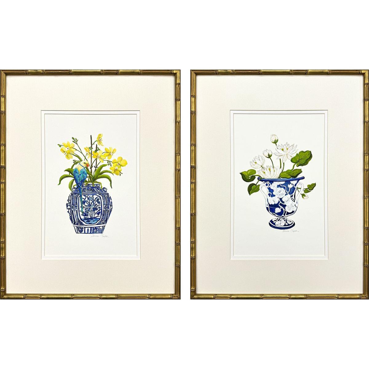 Paragon 32357 Blue and White Blue and Multi and Red and Yellow Framed Art