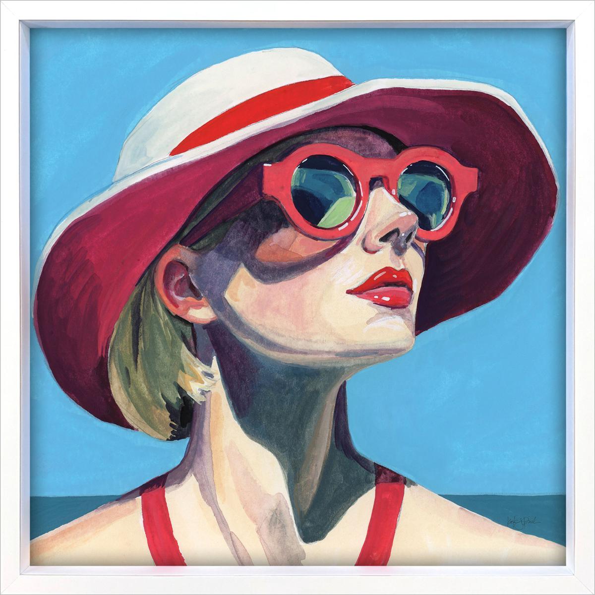 Paragon 33287 Paragon Red and Blue and Multi and Pink Framed Art
