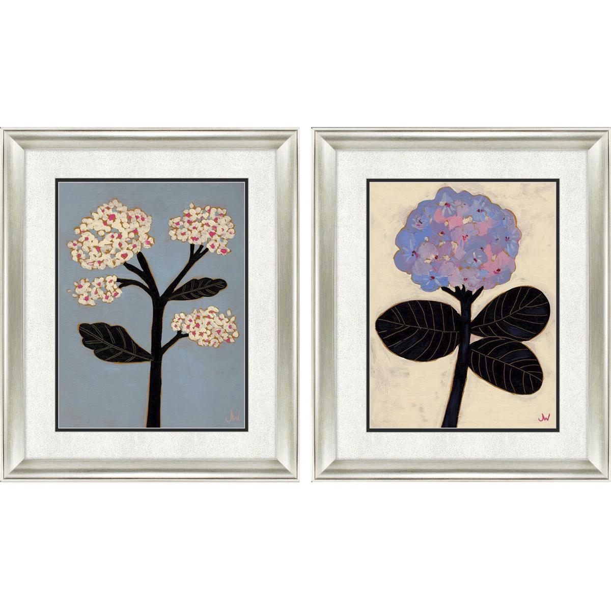 Paragon 47184 Pastel Garden Black and Blue and Pink and White Framed Art, Propac