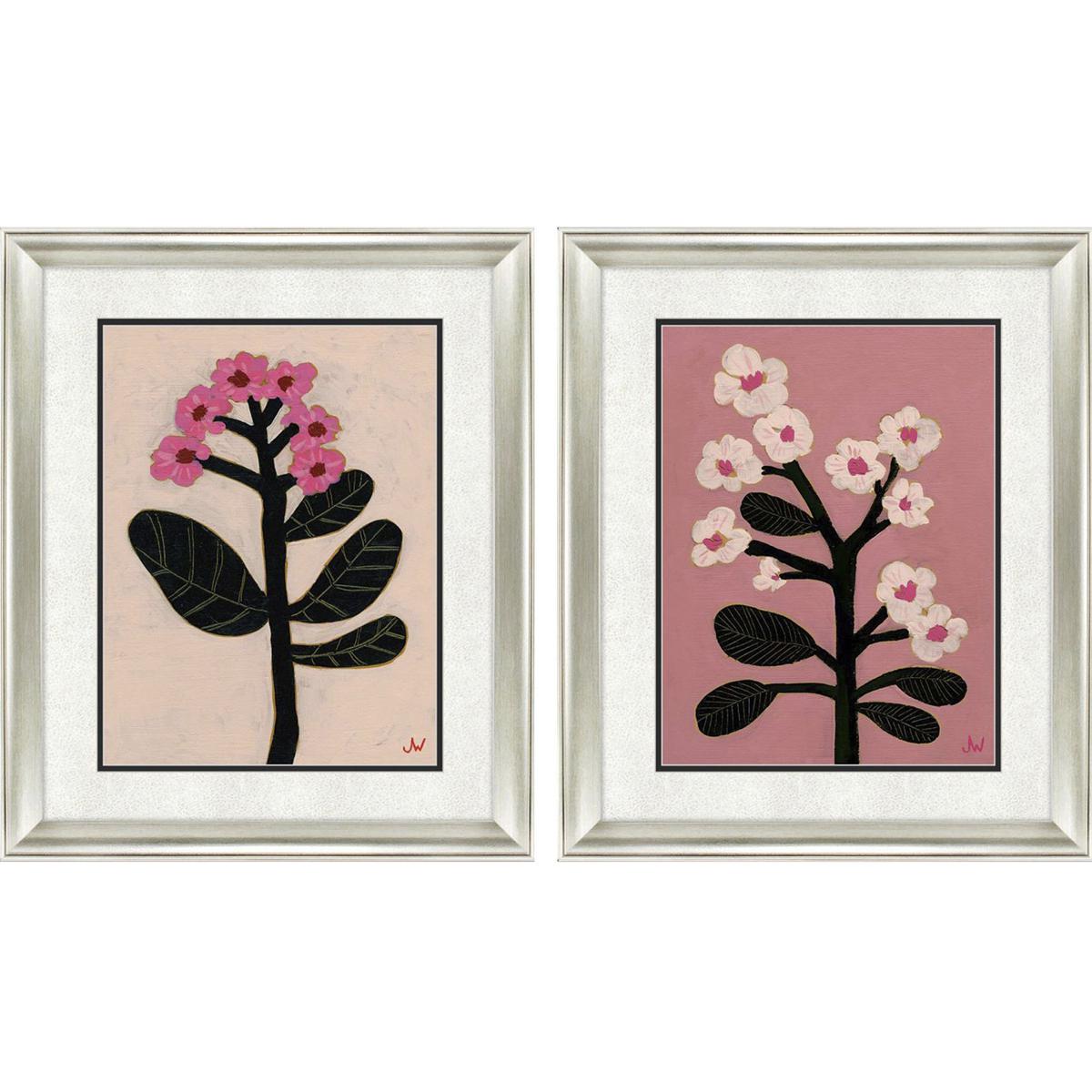 Paragon 47185 Pastel Garden Black and Blue and Pink and White Framed Art, Propac