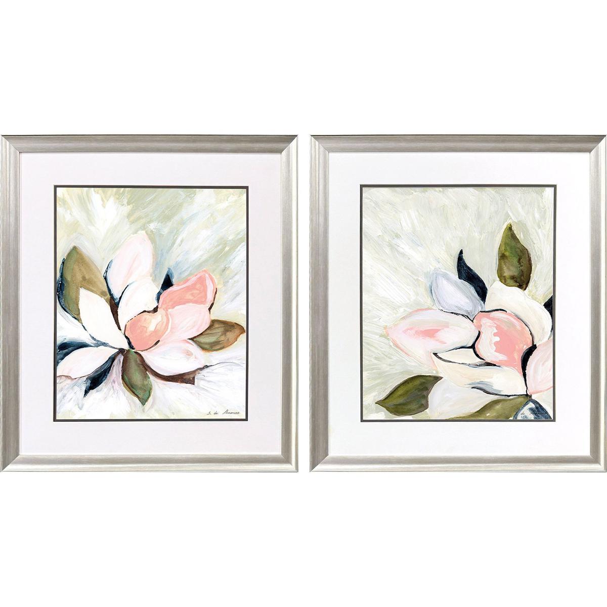 Paragon 47338 Floral Burst Green and Pink and Brown Framed Art, Propac