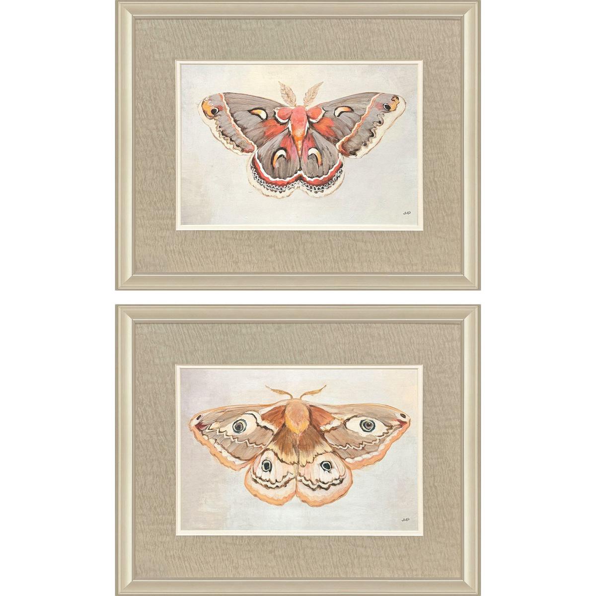 Paragon 47412 Forest Moth Pink and Orange and Red and Beige Framed Art, Propac