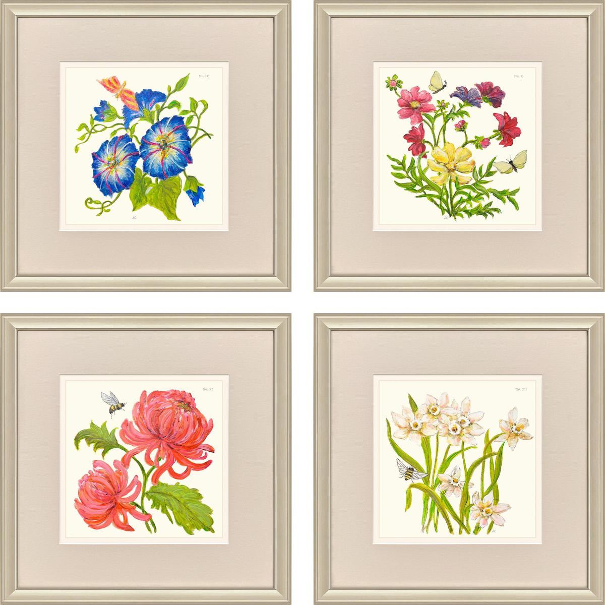Paragon 47667 Fleur Melange Green and Red and Pink and Yellow Framed Art, Propac