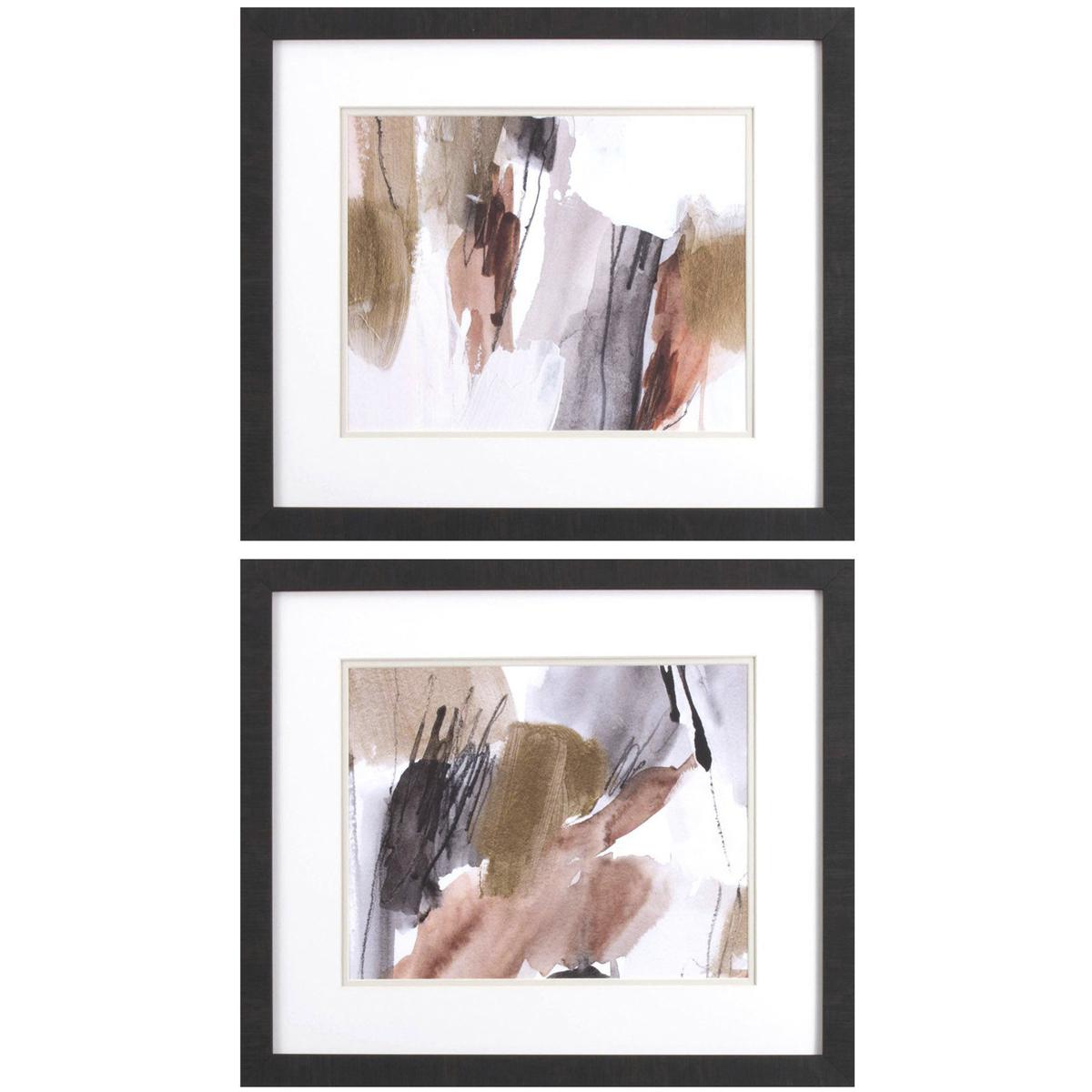 Paragon 48482 Antique Gold Black and White and Neutral and Pink Framed Art, Propac